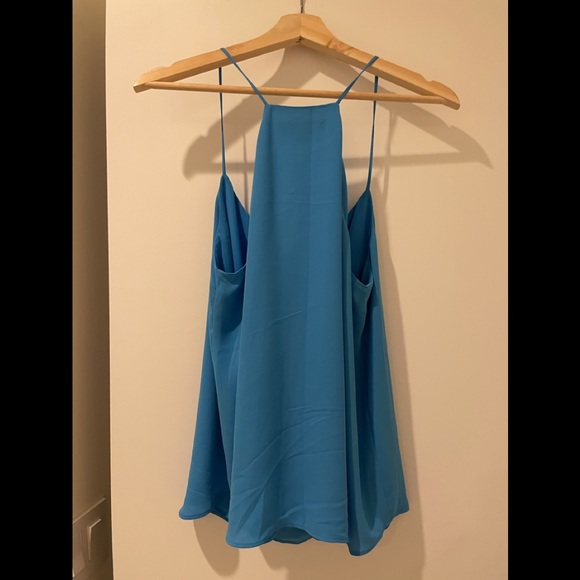 Blue silky tank top - size M - Picture 2 of 3